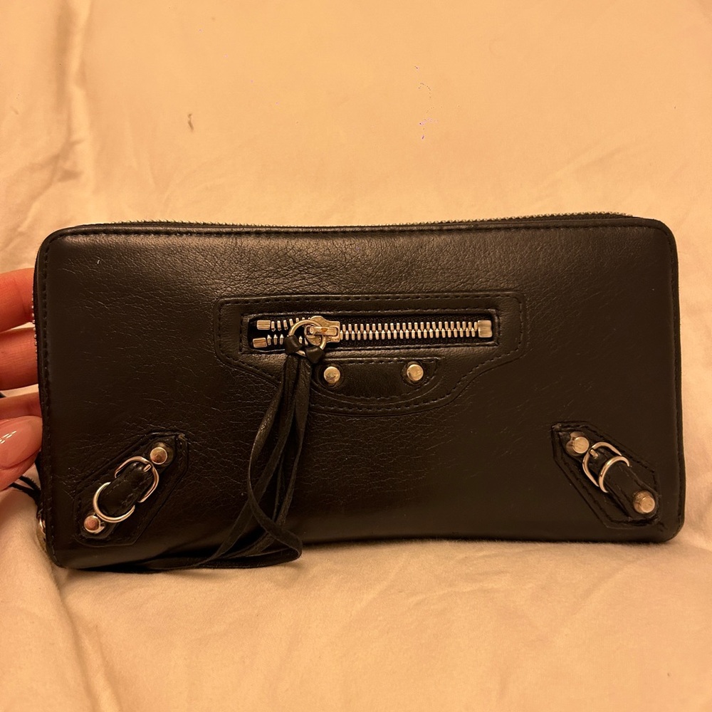 Balenciaga Wallet Black Leather